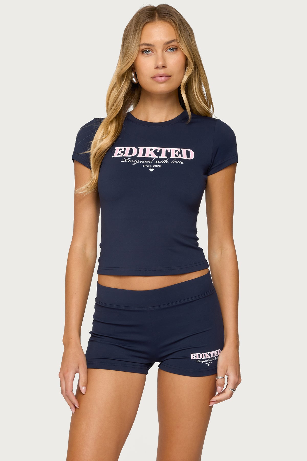 Graphic Love Print T-Shirt in Navy Color | Stylish Shirt