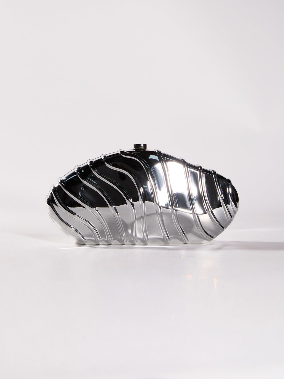 Silver Metallic Acrylic Convertible Bag - Elegant & Versatile