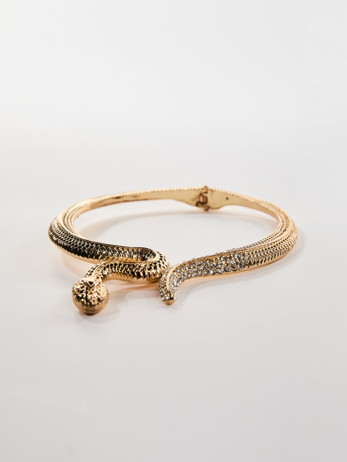 Rhinestone Snake Design Choker Necklace