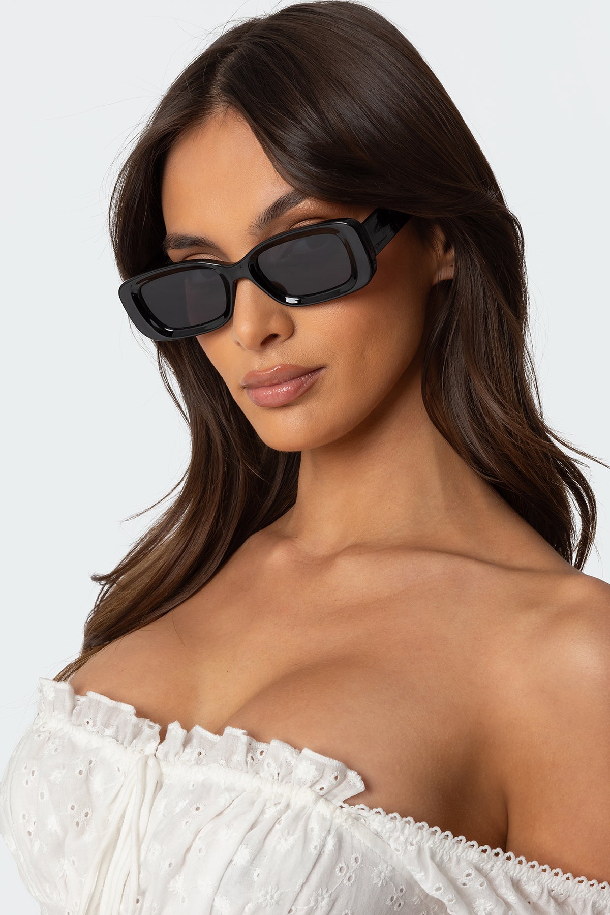 Black Square Sunglasses UV Protection Lightweight Design