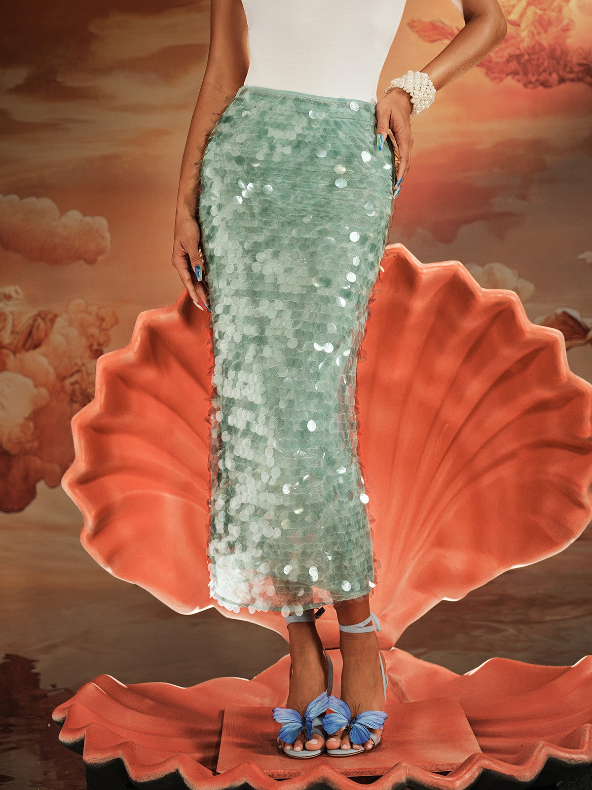 Mermaid Scale Sequin Skirt - Party and Festival Fashion
