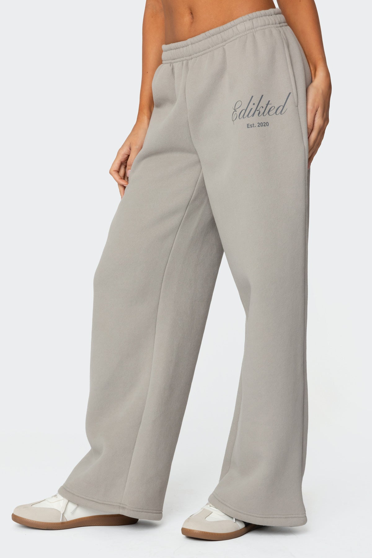 Gray Lounge Sweatpants Set Womens Casual Wear