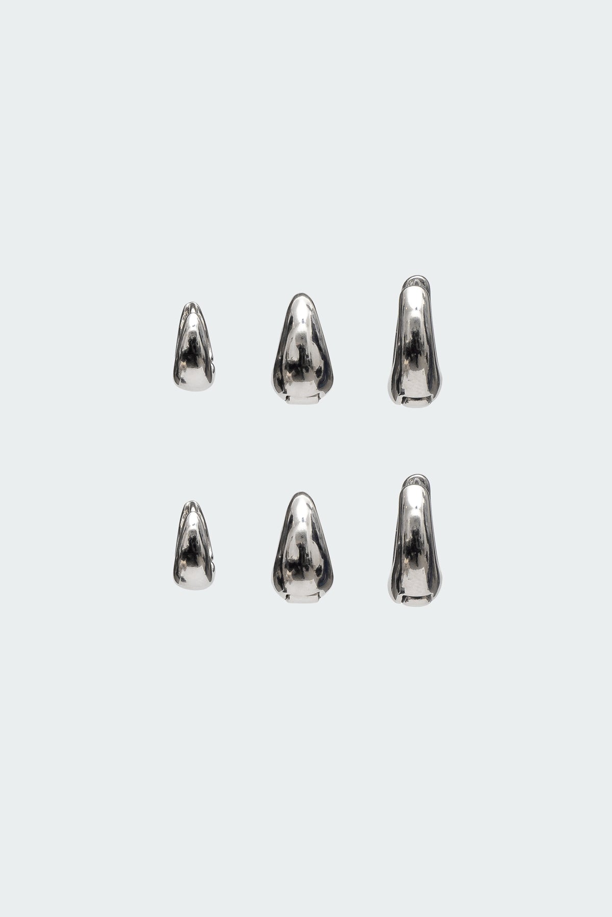 Silver Hoop Earring Set Bundle - Stylish Jewelry Accessory