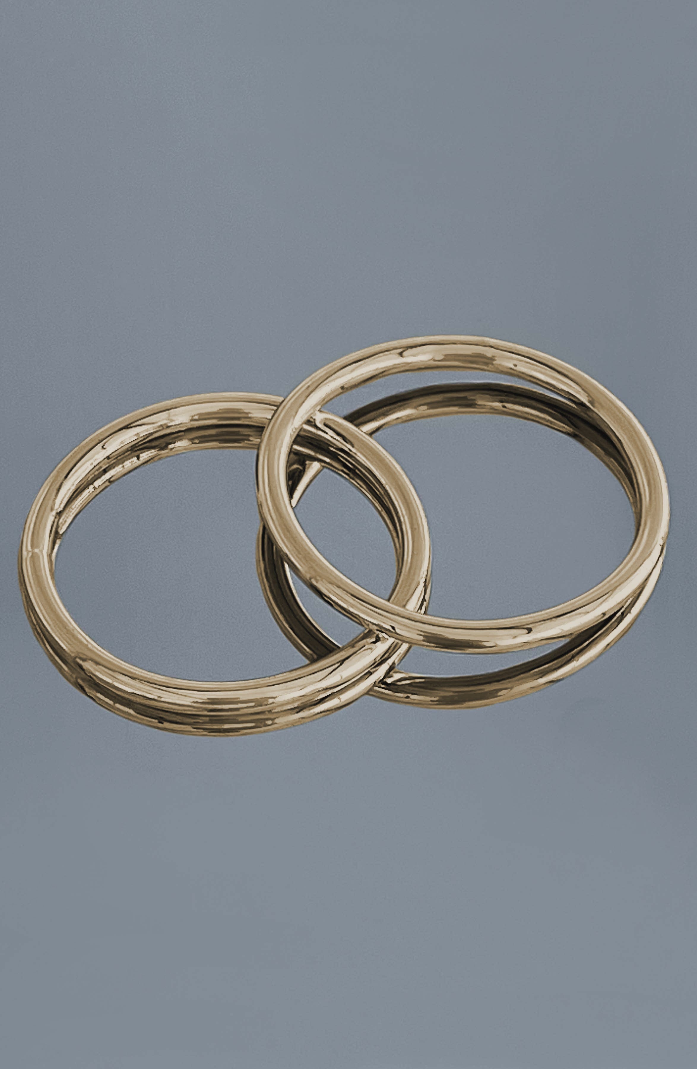 Golden Shiny Bangles Pack for Minimalist Chic - Set of 2