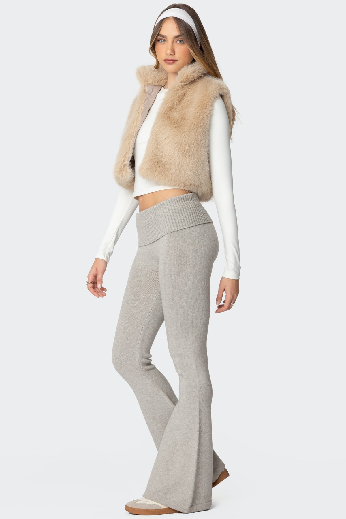Warm Tan Faux Fur Vest for Stylish Outfits