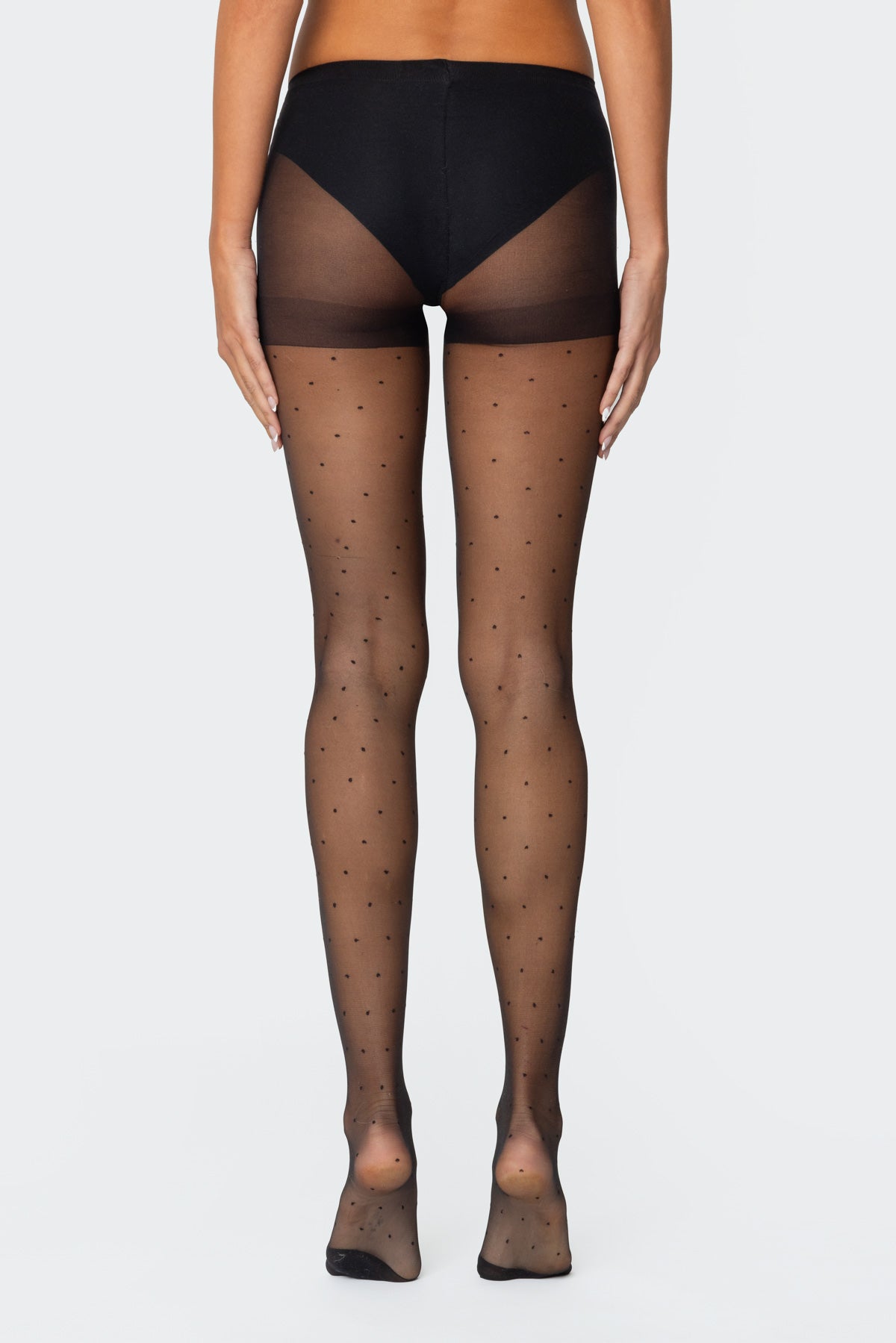 Black Sheer Polka Dot Tights OS Womens Fashion Comfort Fit