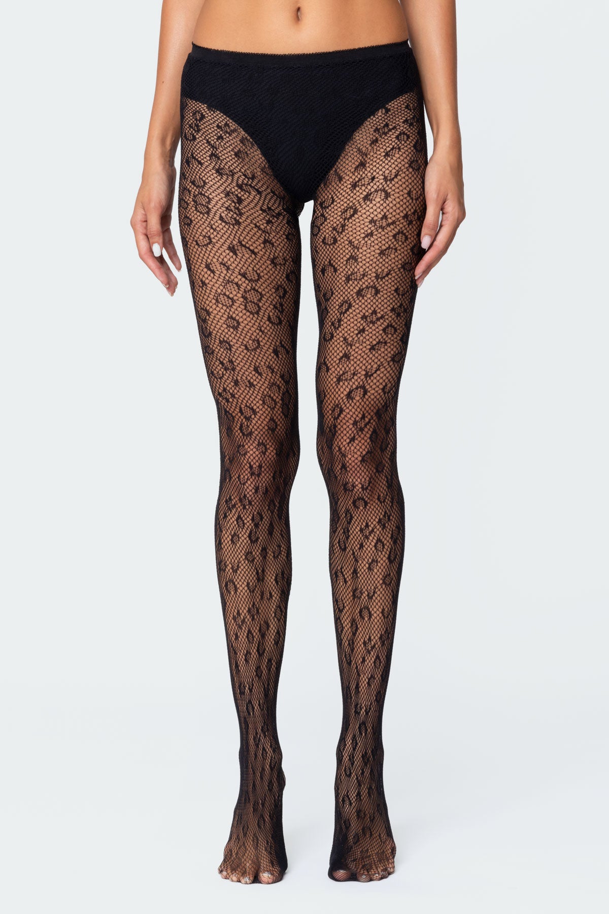Black Leopard Print Tights Womens Fashion Leggings