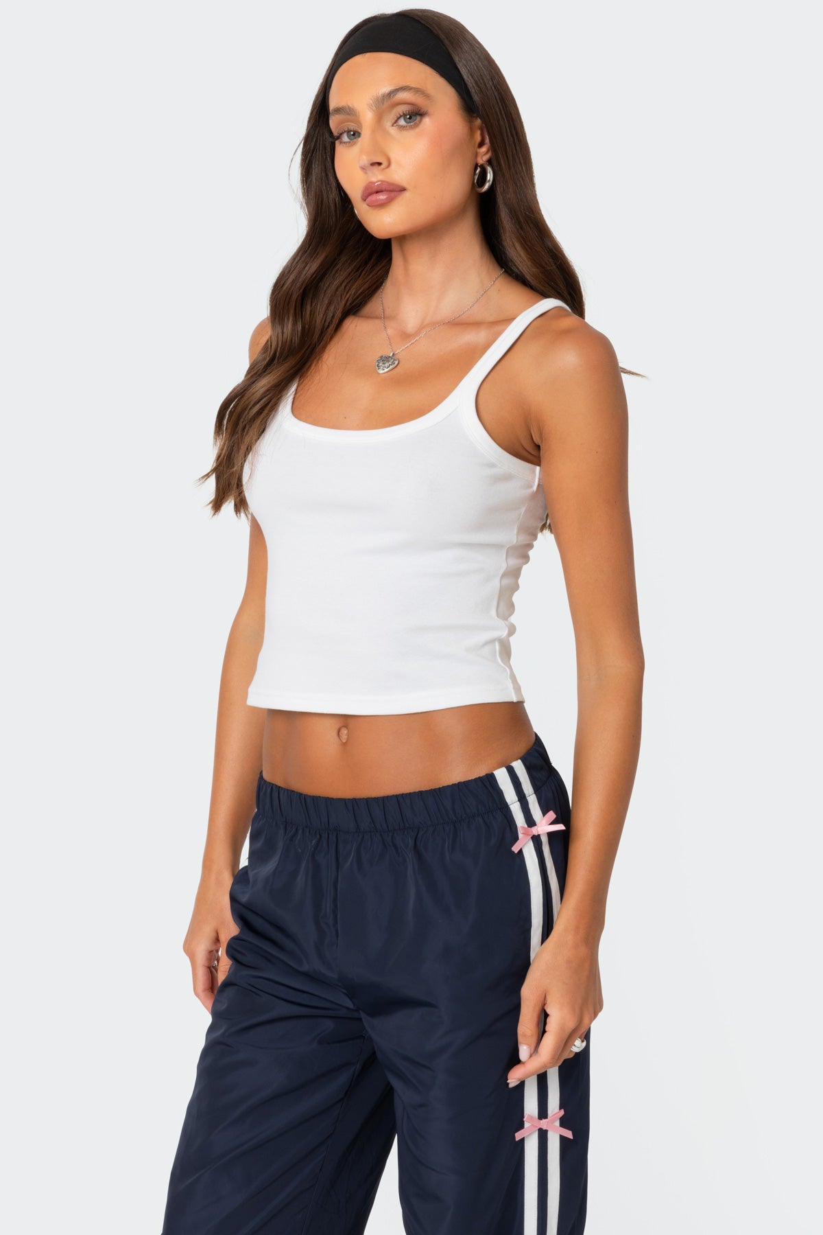 Classic White Cotton Tank Top for Women