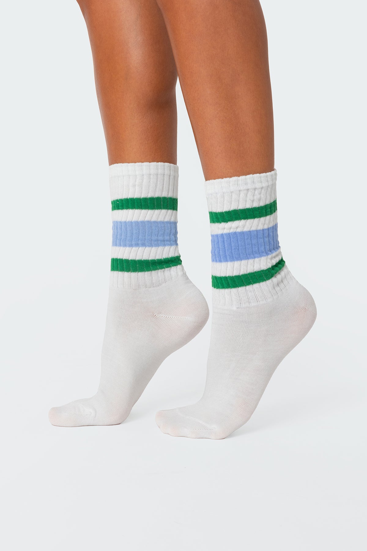 White Striped Cotton Socks - Premium Quality Design
