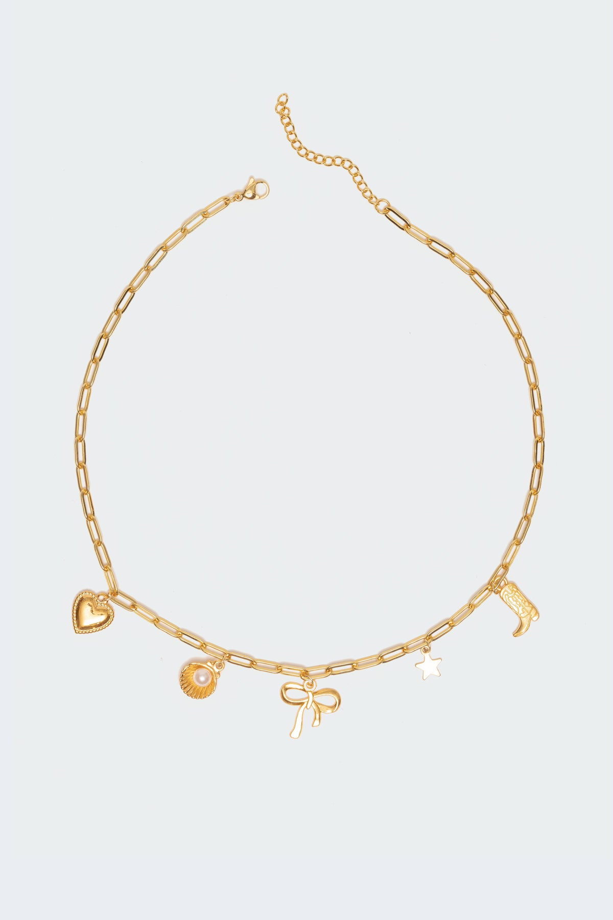 Charming Gold Tone Necklace - Dreamy Charms