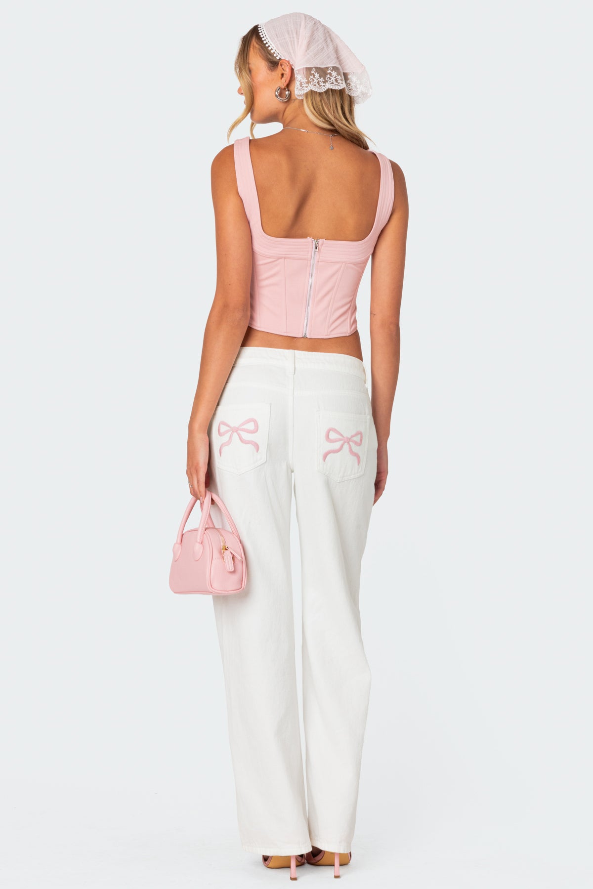 White Relaxed Fit Denim Pants
