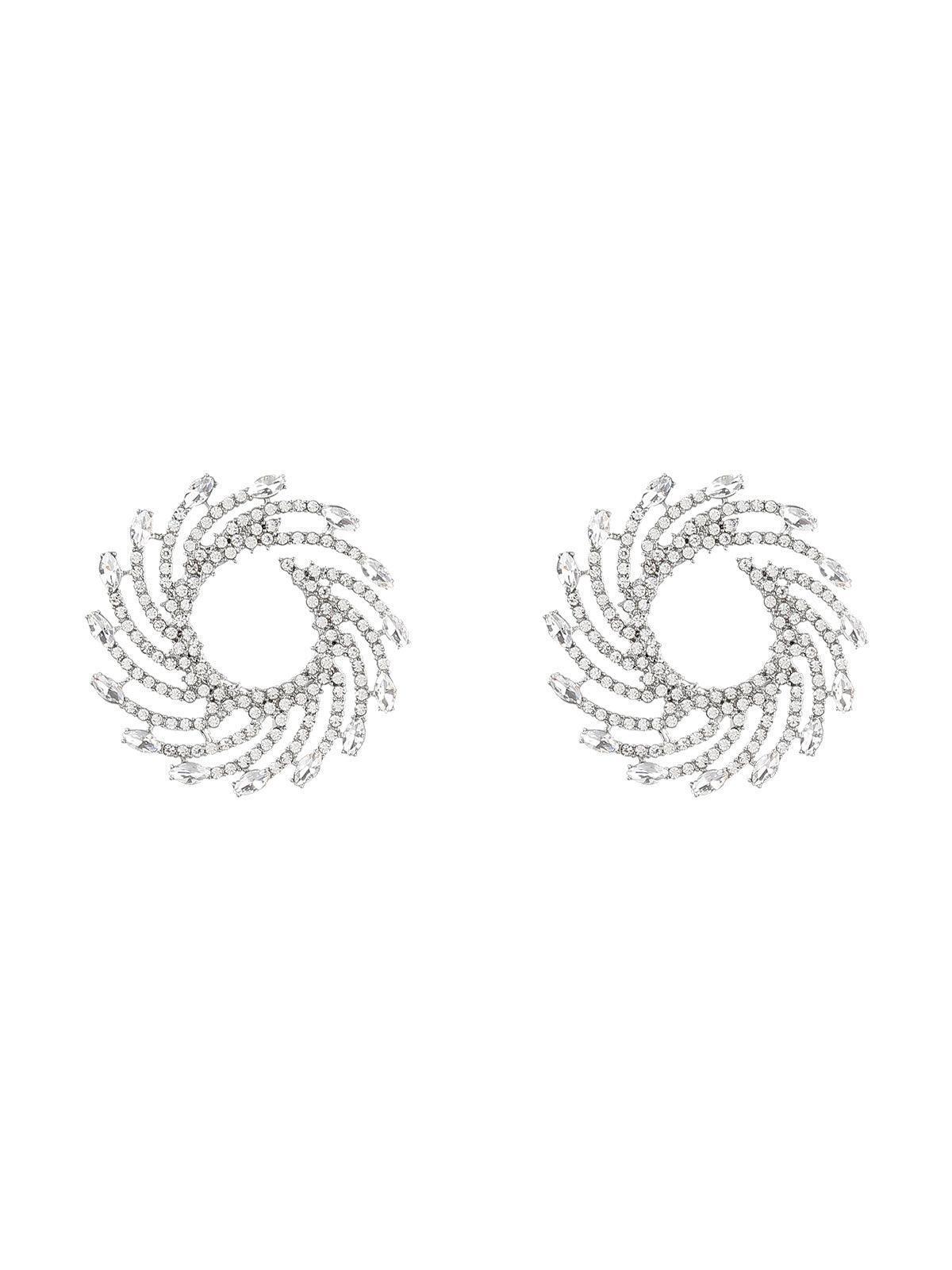 Spiral Design Earrings in Silver or Gold