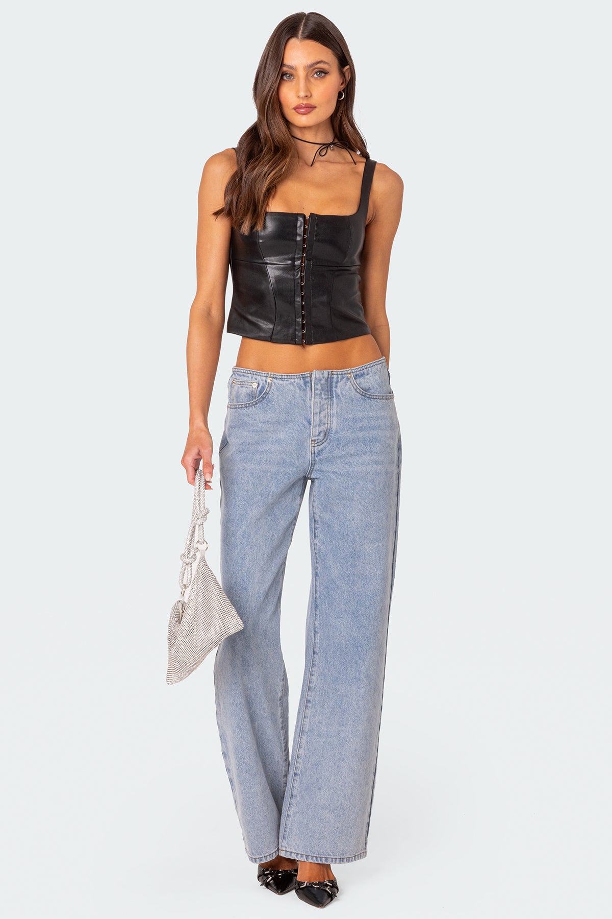 Light Blue Relaxed Denim Jeans - Cotton Straight Fit