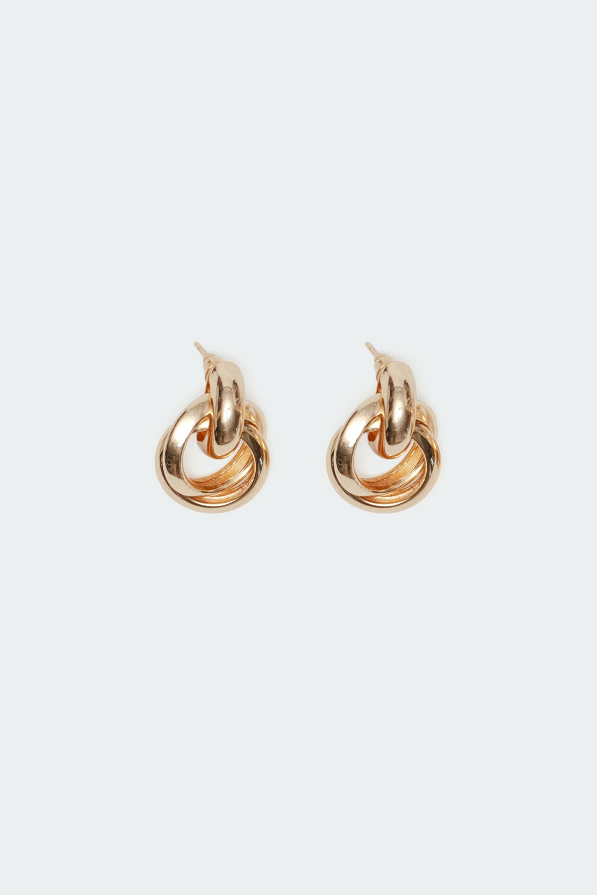 Gold Knot Statement Earrings