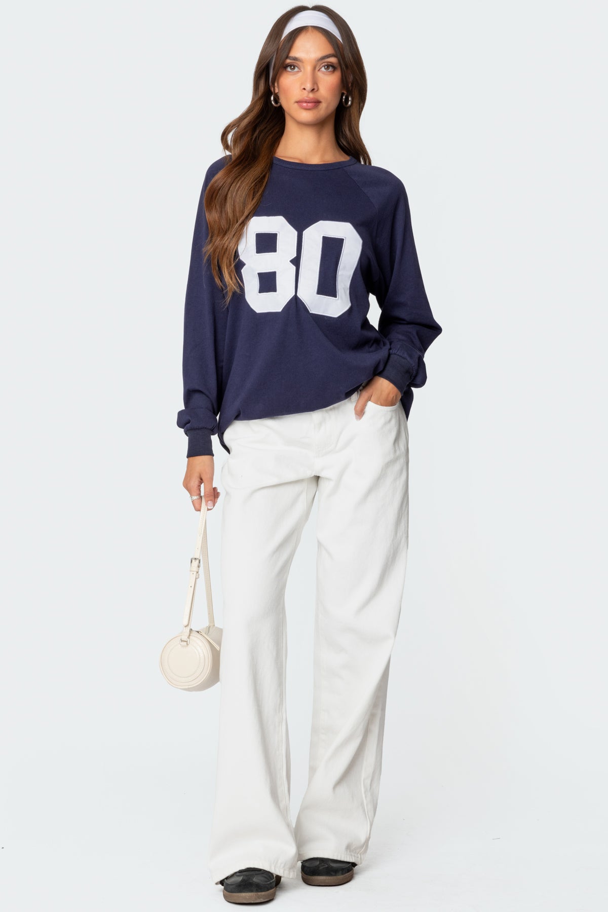 White Slouchy Cotton Jeans