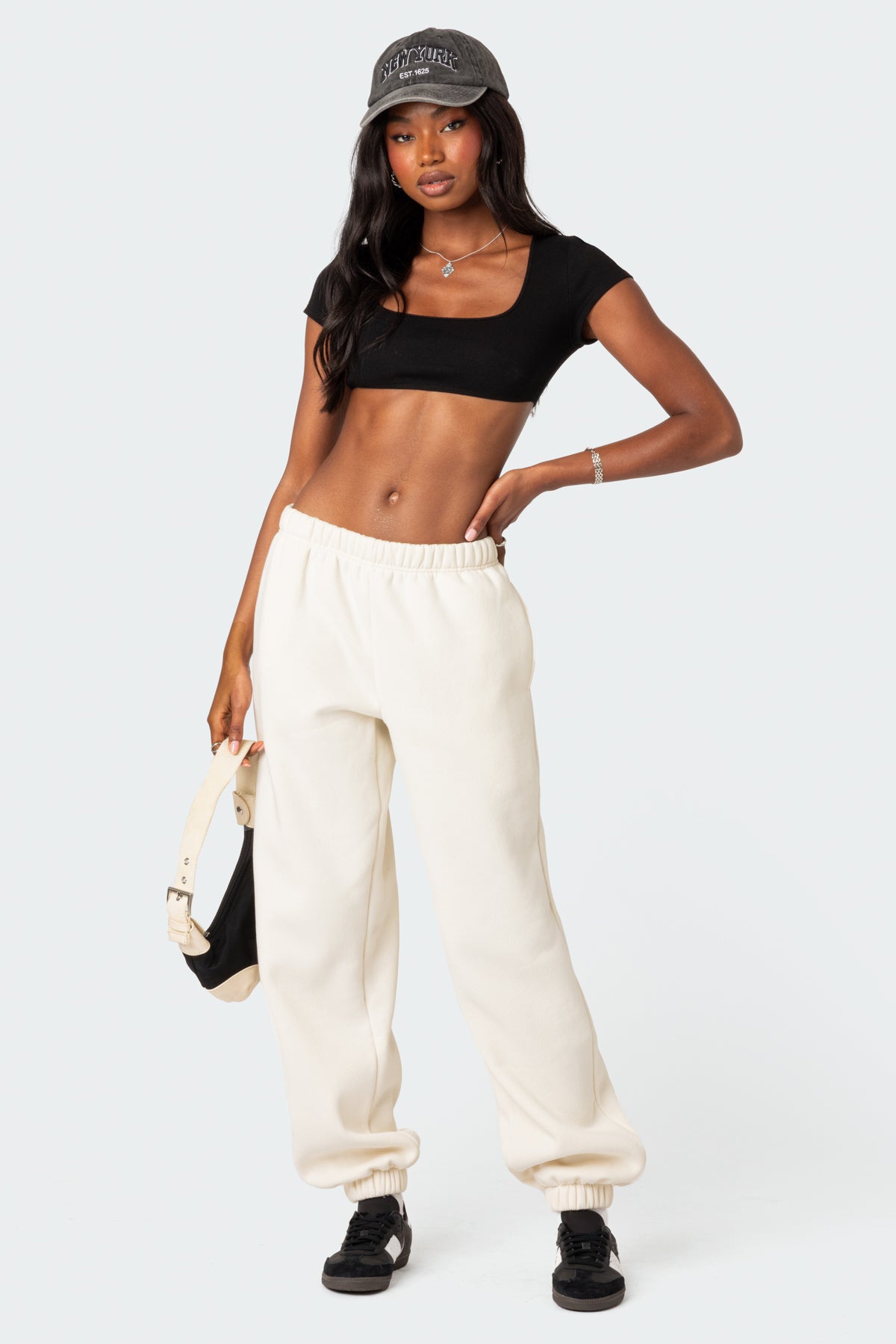 Comfort Cream Oversized Sweatpants for Loungewear