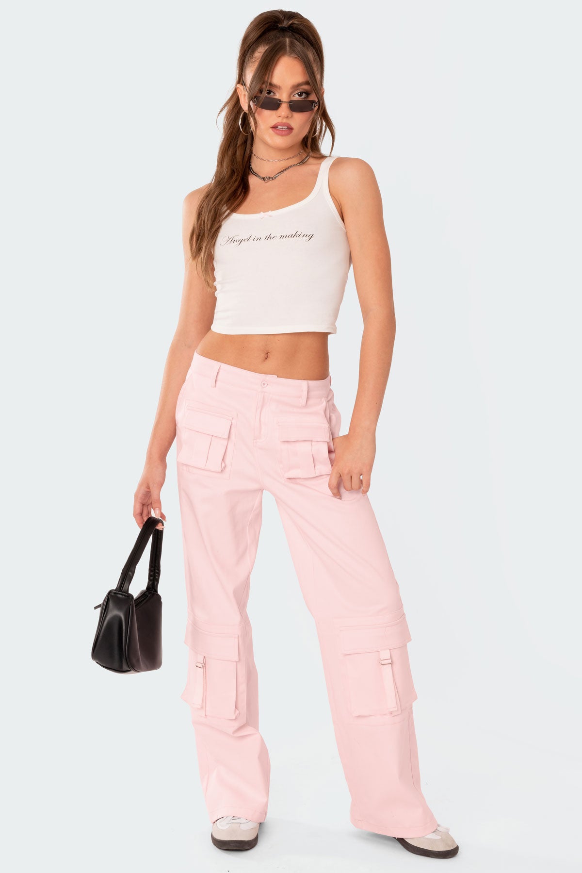 Light Pink Cargo Pants Womens Military Style