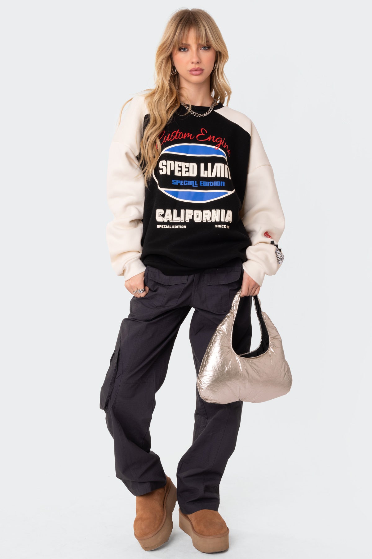 Black Graphic Design Sweatshirt Crewneck - XS to XL Sizes