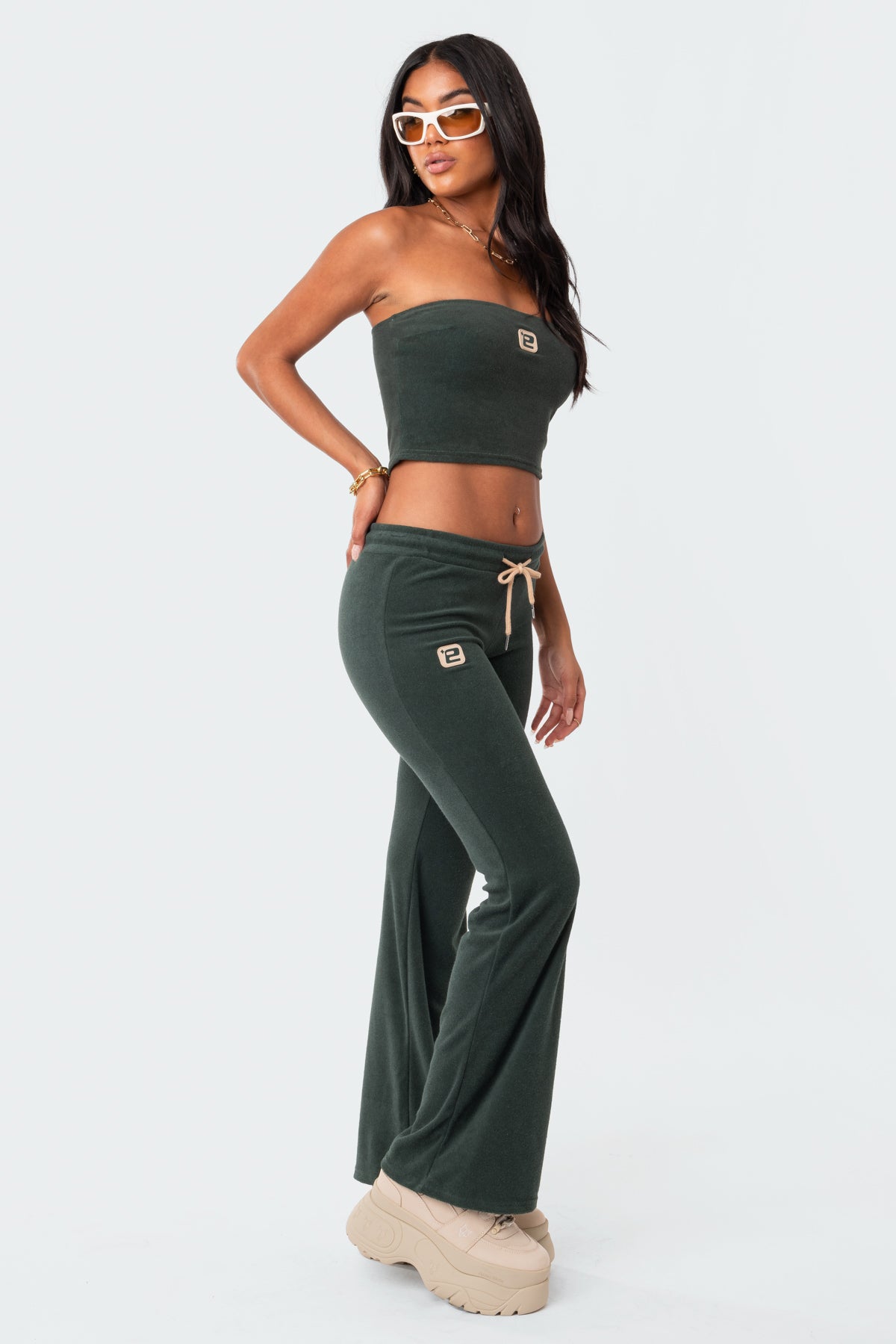 Green Towel Stretch Joggers