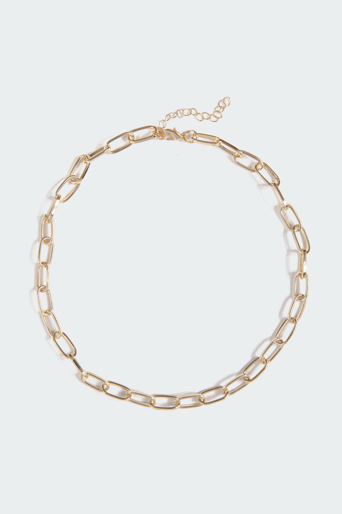 Chunky Gold Fargo Chain Necklace 18.9 Inches