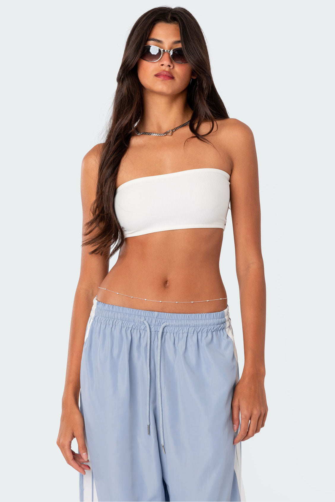 Marley White Bandeau Tube Top