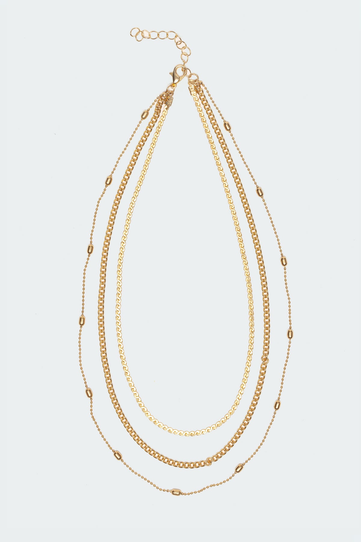 Gold Layered Necklace Set for Women