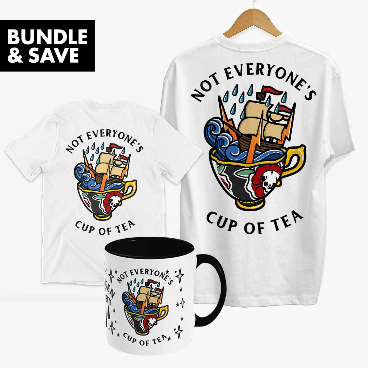 Family Tea Lover Matching Apparel Bundle in White