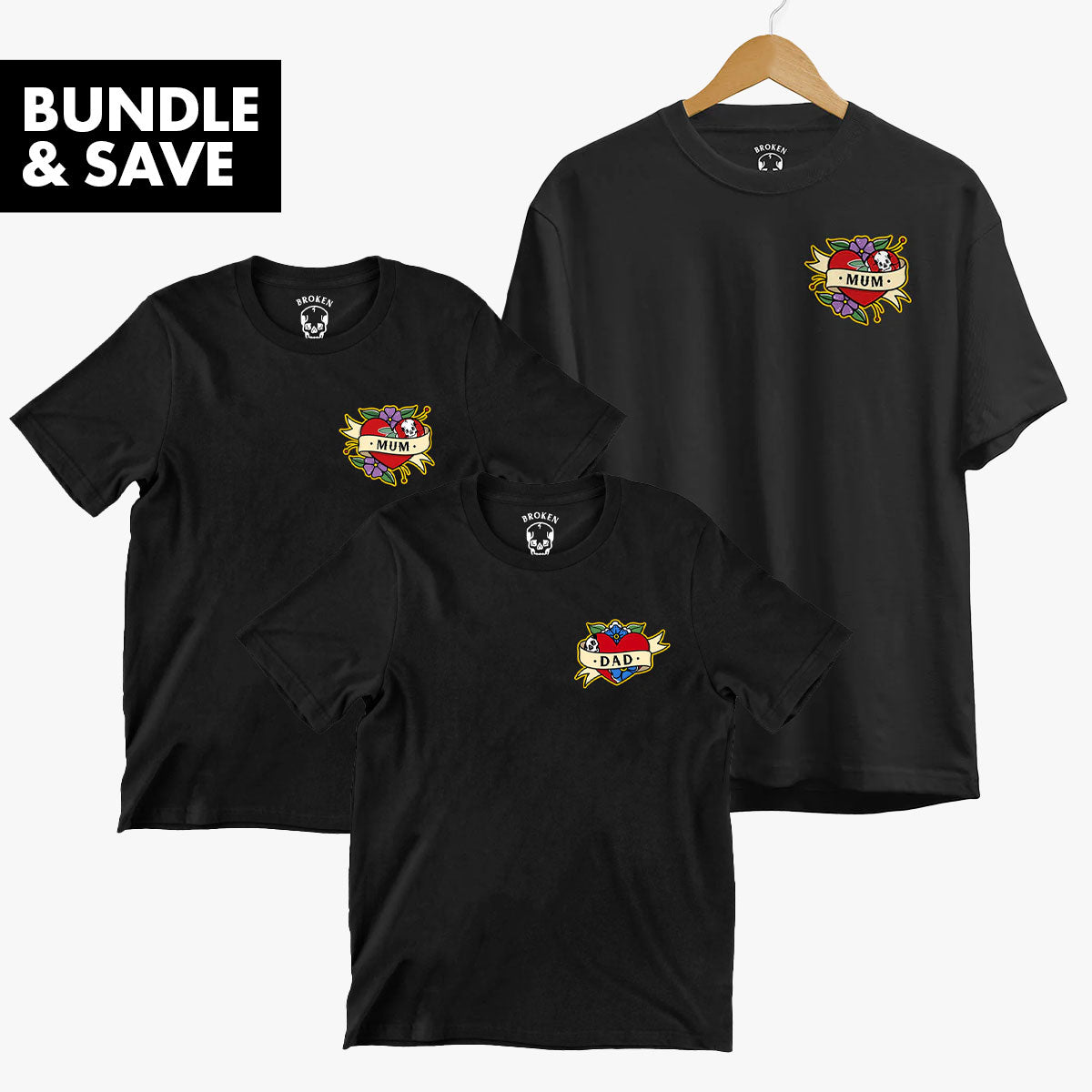 Tattoo-inspired Matching Apparel Bundle for Families