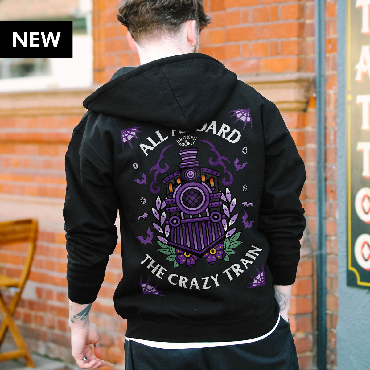 Tattoo-Inspired Hoodie with Ethical Production (Unisex)