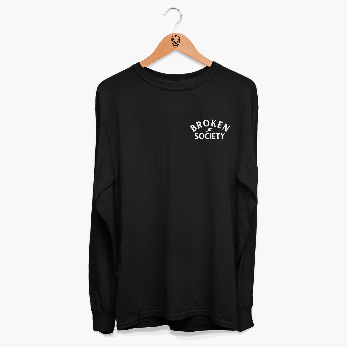 Skull Print Organic Cotton Long Sleeve Shirt