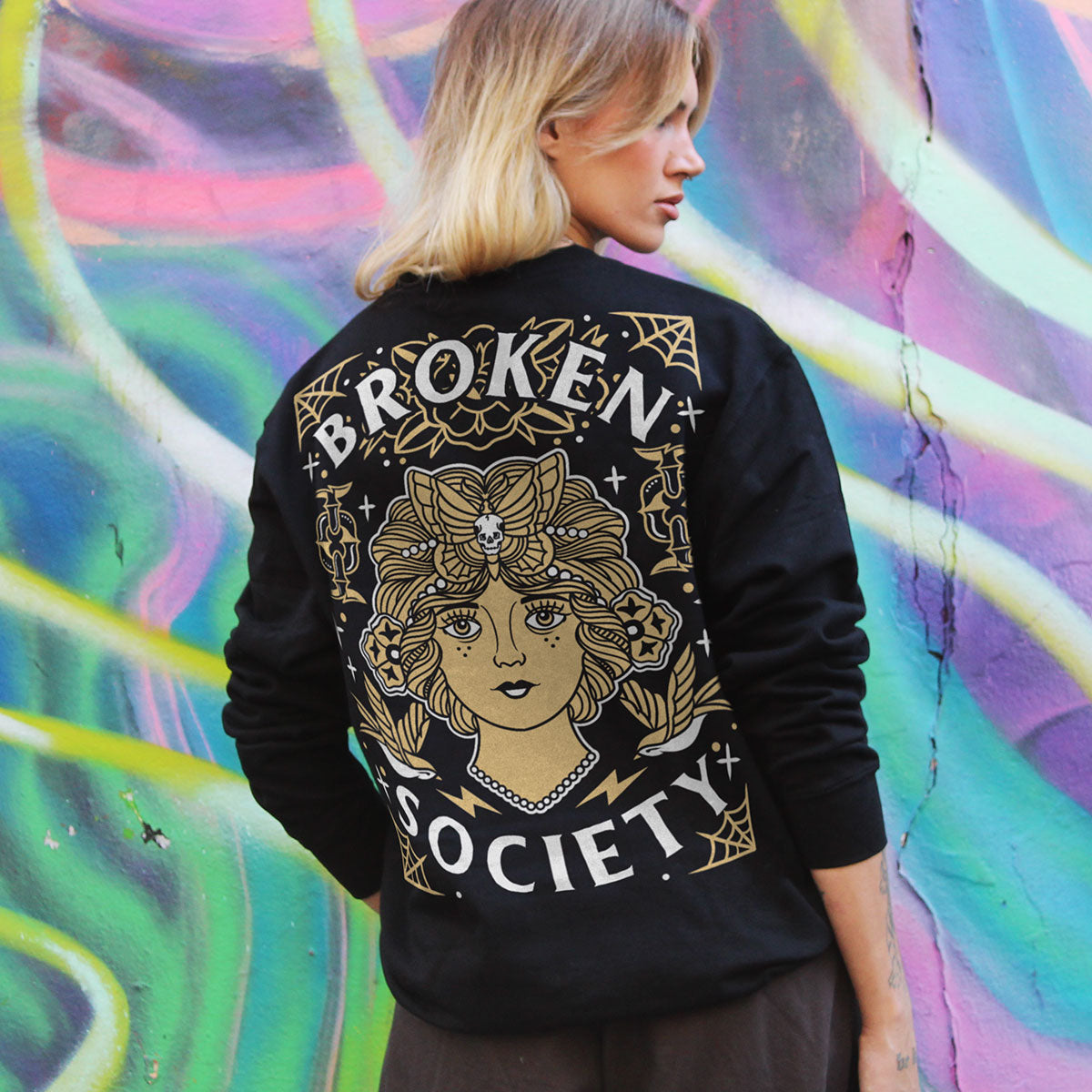Tattoo Sweatshirt in Bold Colors - Unisex JH030 Design