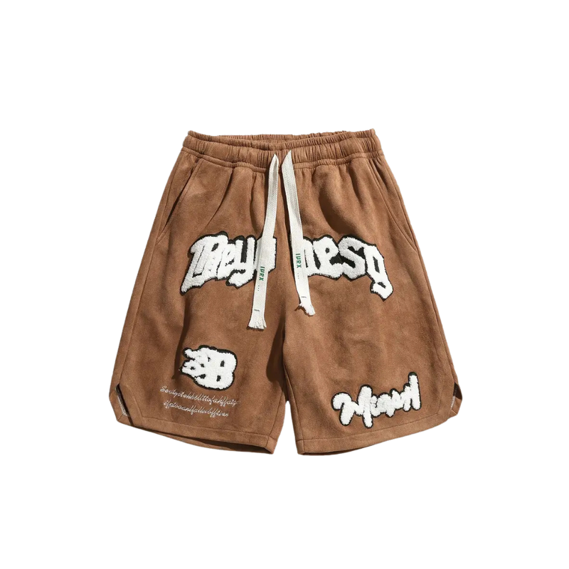 Urban Comfort Earthy Tone Shorts in Rich Brown and Black Tones