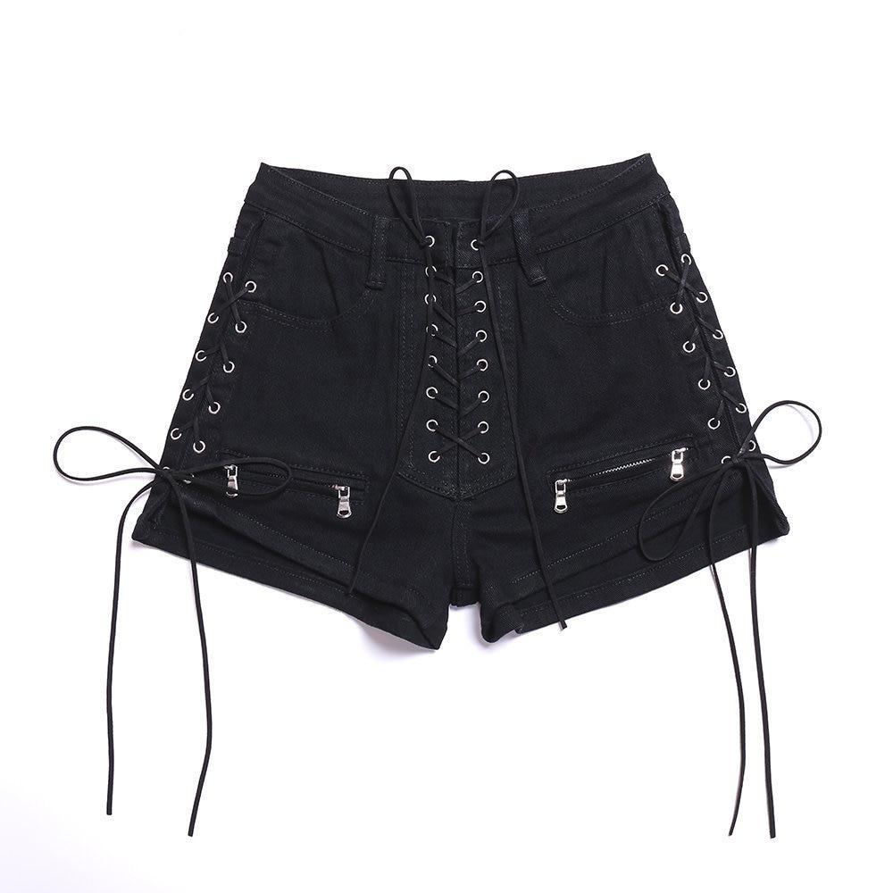 Gothic Black Party Shorts for Women