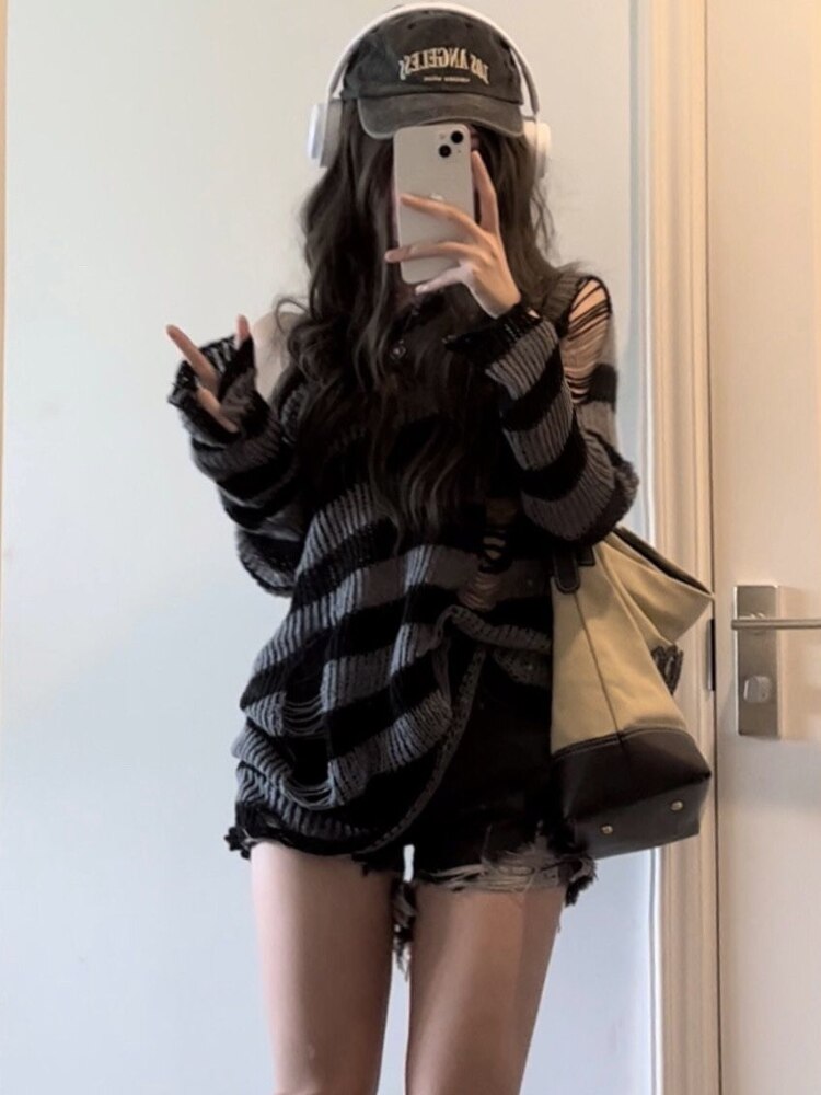 Cozy Knitted Hollow Sweater in Warm Blend