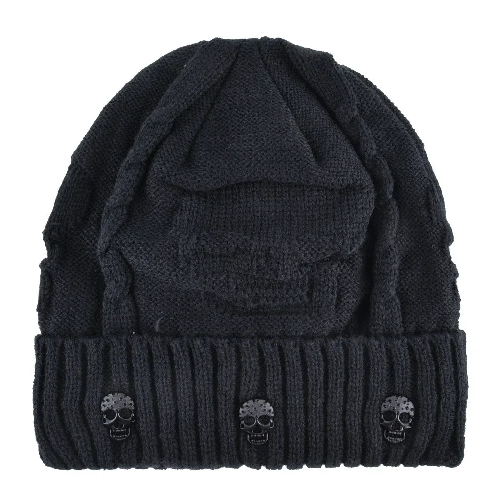 Skull Patterned Beanie for Men