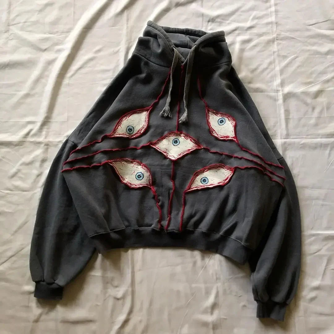 Premium Gothic Eye Unisex Hoodie in Black