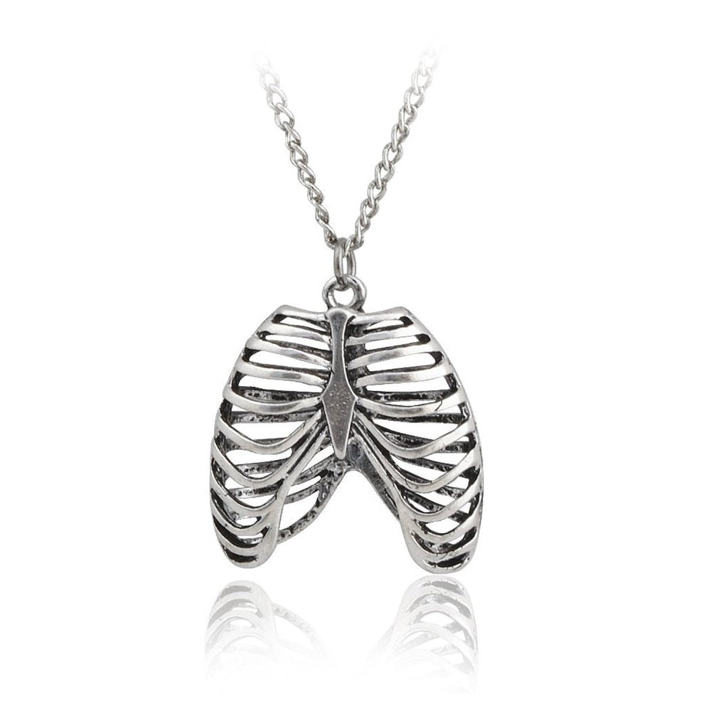Premium Gothic Rib Necklace in Alloy Material