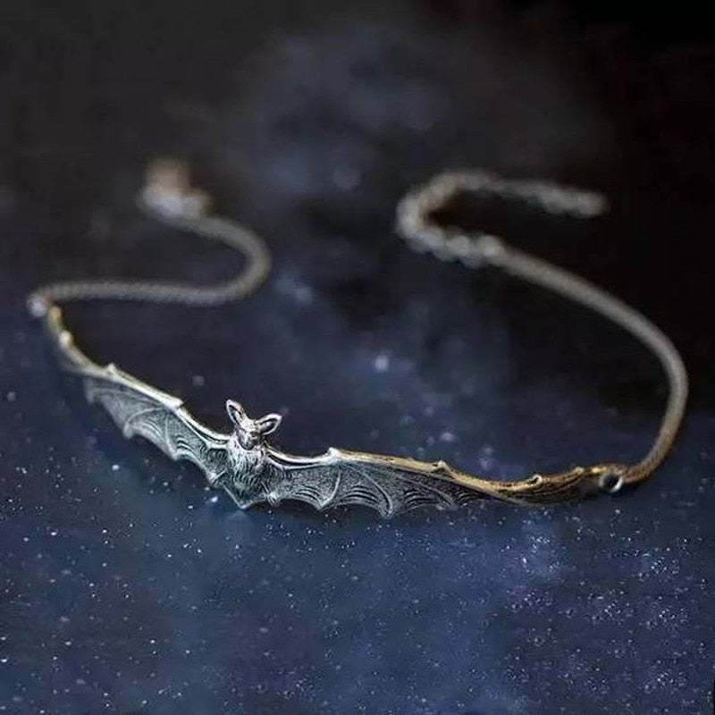 Gothic Bat Premium Alloy Choker Necklace