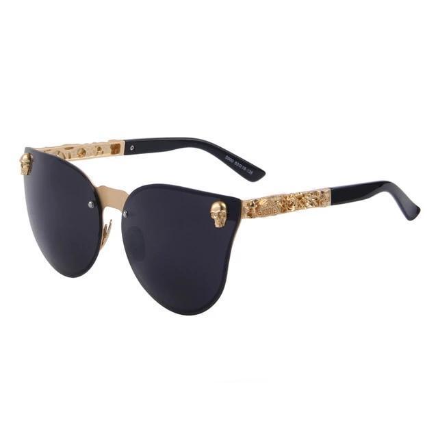 Polarized UV400 Unisex Alloy Skull Sunglasses