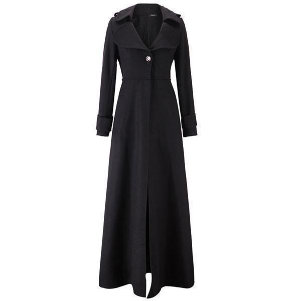Elegant Wool & Polyester Womens Coat
