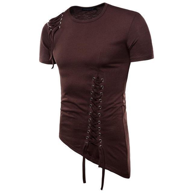 Gothic Style Cotton Spandex T-Shirt for Men