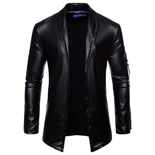 Premium Faux Leather & Suede Blend Mens Jacket