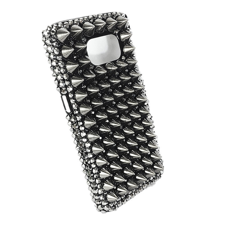 Studded Diamond Phone Case - Compatible with Various Samsung Models