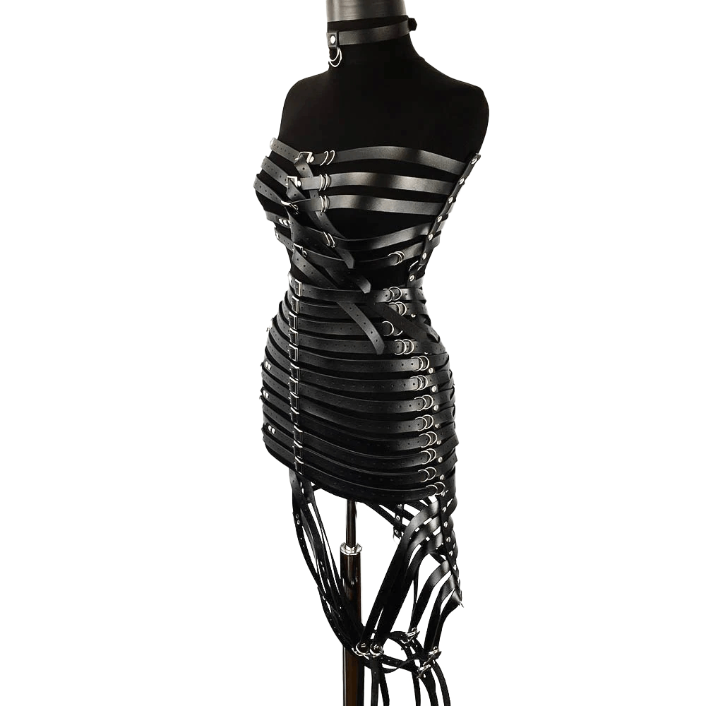 Dark Vampire Corset Dress Gothic Emo Style Black Red