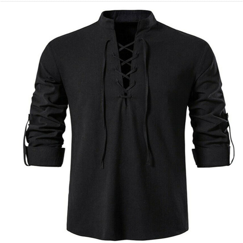 Gothic V-Neck Premium Cotton Blend Top in Multiple Colors