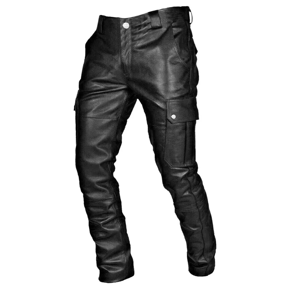 Premium Black Leather Pants for Men