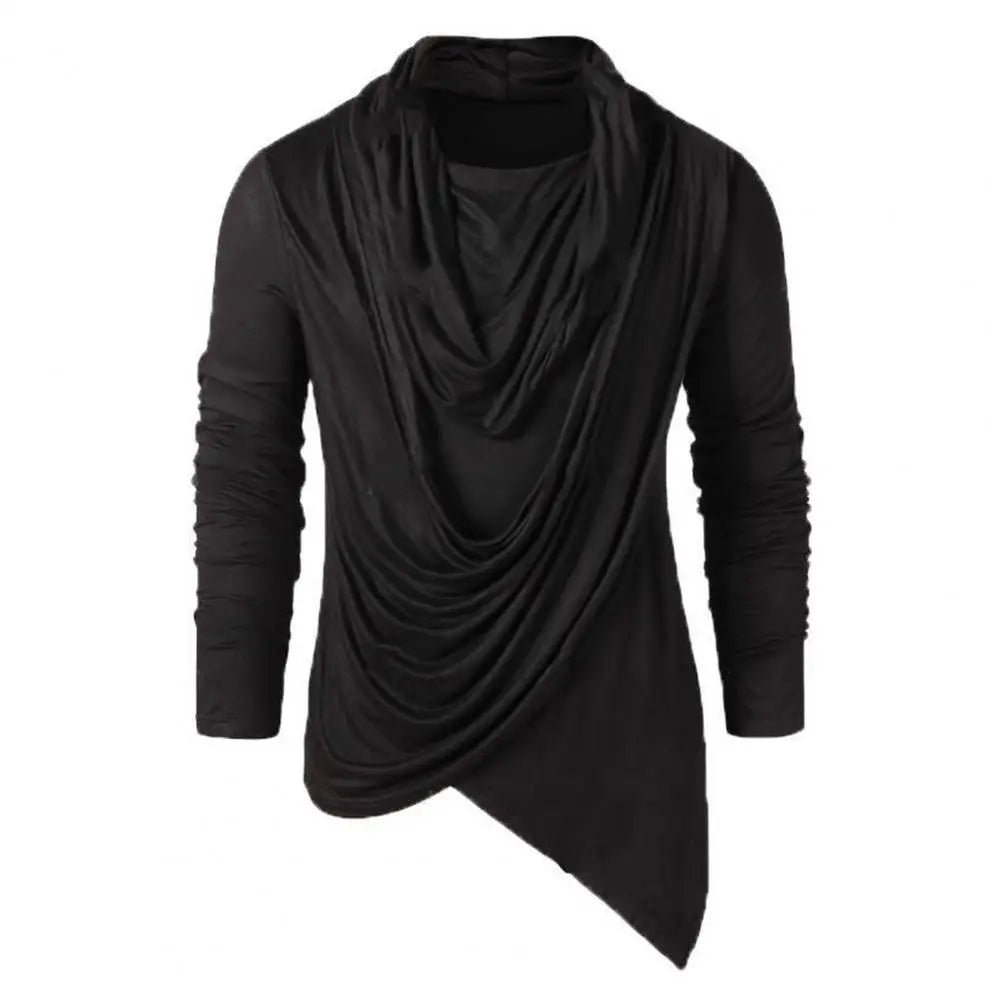 Premium Black Cotton Blend Mens Pullover