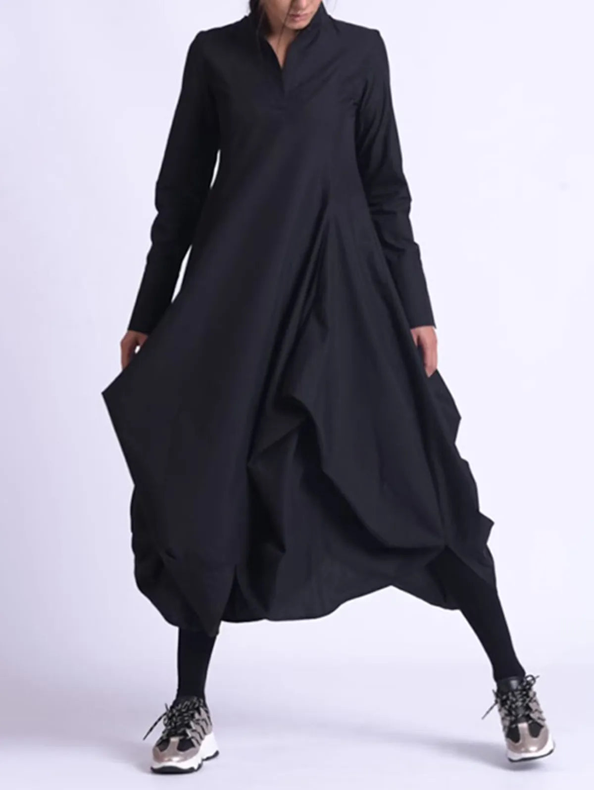 Black Premium Cotton Womens Dress
