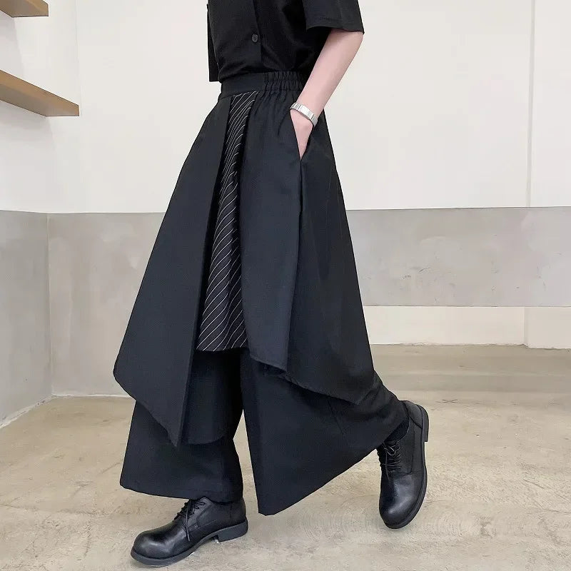 Black Wide Leg Pants for Men