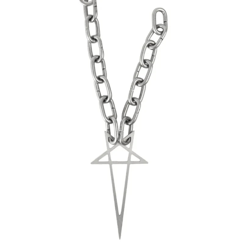 Mens Gothic Steel Alloy Chain Necklace